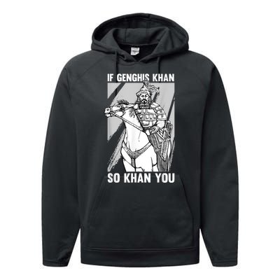 Mongolian History Joke And Genghis Khan Quote Performance Fleece Hoodie