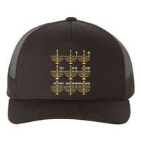 Menorah Hanukkah Jewish Christmas Holiday Season Yupoong Adult 5-Panel Trucker Hat