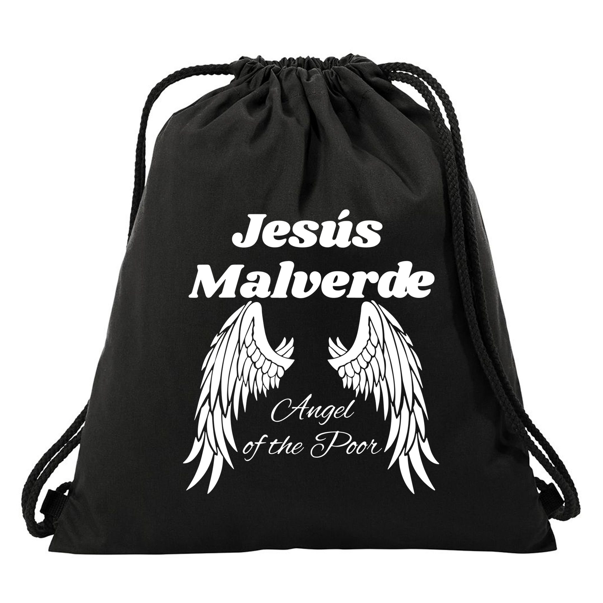 Mexican Hero Jesus Malverde Angel Of The Poor Drawstring Bag