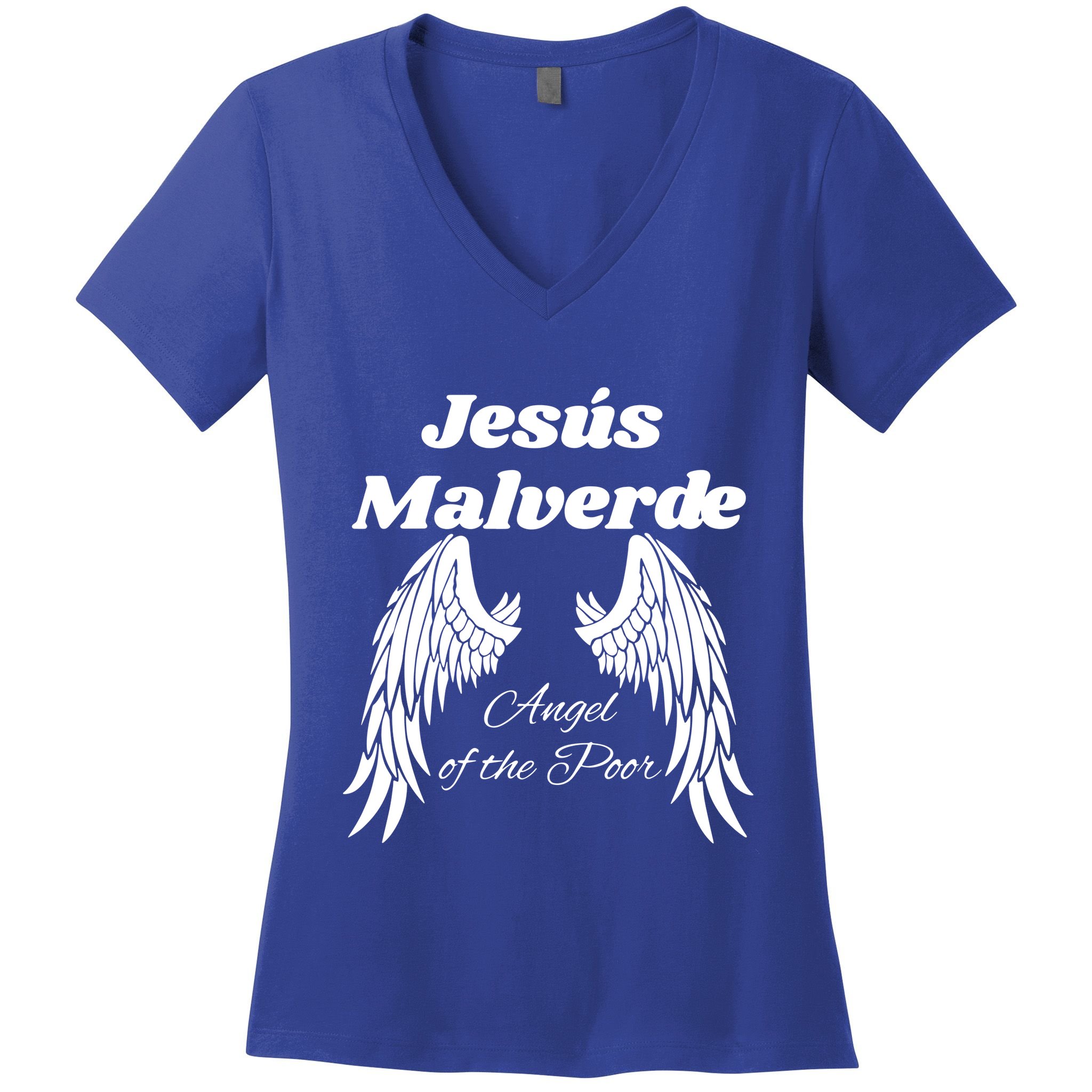 Mexican Hero Jesus Malverde Angel Of The Poor Women's V-Neck T-Shirt