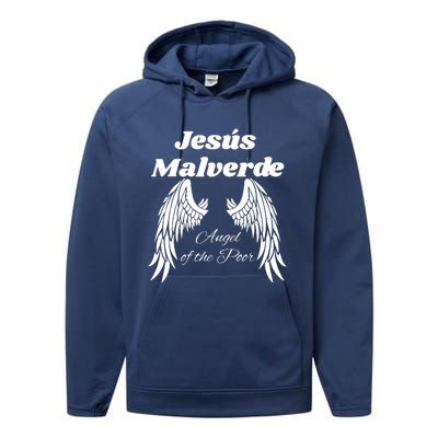 Mexican Hero Jesus Malverde Angel Of The Poor Performance Fleece Hoodie