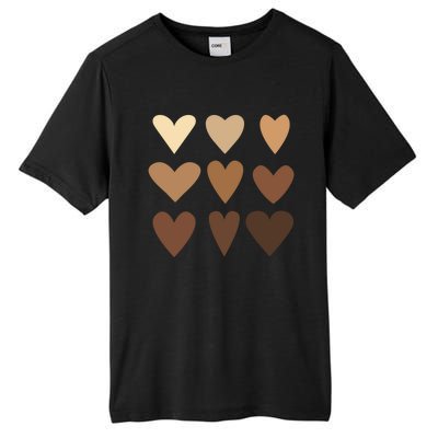 Melanin Hearts Junenth Black History Month Melanin Gift Tall Fusion ChromaSoft Performance T-Shirt