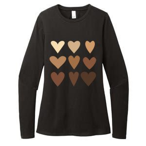 Melanin Hearts Junenth Black History Month Melanin Gift Womens CVC Long Sleeve Shirt