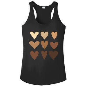 Melanin Hearts Junenth Black History Month Melanin Gift Ladies PosiCharge Competitor Racerback Tank