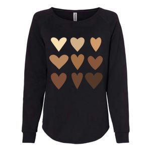 Melanin Hearts Junenth Black History Month Melanin Gift Womens California Wash Sweatshirt