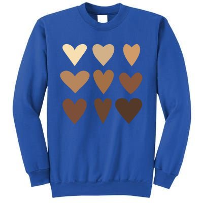 Melanin Hearts Junenth Black History Month Melanin Gift Sweatshirt