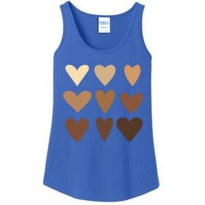 Melanin Hearts Junenth Black History Month Melanin Gift Ladies Essential Tank