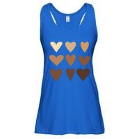 Melanin Hearts Junenth Black History Month Melanin Gift Ladies Essential Flowy Tank