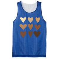 Melanin Hearts Junenth Black History Month Melanin Gift Mesh Reversible Basketball Jersey Tank