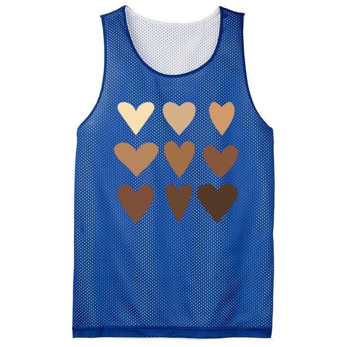 Melanin Hearts Junenth Black History Month Melanin Gift Mesh Reversible Basketball Jersey Tank