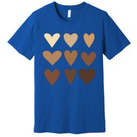 Melanin Hearts Junenth Black History Month Melanin Gift Premium T-Shirt