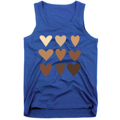 Melanin Hearts Junenth Black History Month Melanin Gift Tank Top