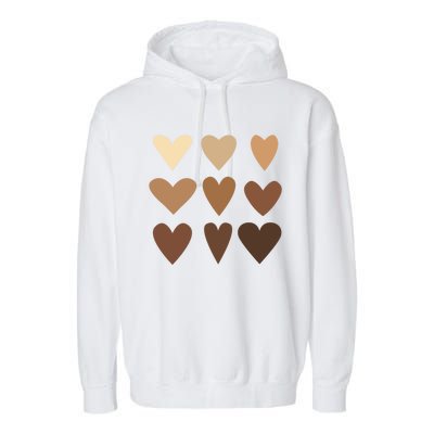 Melanin Hearts Junenth Black History Month Melanin Gift Garment-Dyed Fleece Hoodie