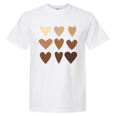 Melanin Hearts Junenth Black History Month Melanin Gift Garment-Dyed Heavyweight T-Shirt