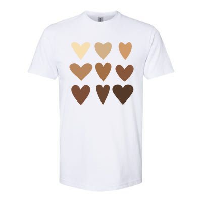 Melanin Hearts Junenth Black History Month Melanin Gift Softstyle CVC T-Shirt