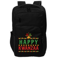 Merry happy kwanzaa christmas African American holiday Impact Tech Backpack