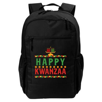 Merry happy kwanzaa christmas African American holiday Daily Commute Backpack