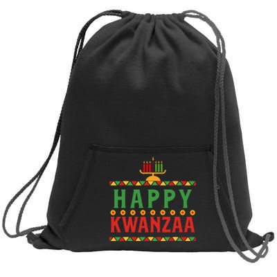 Merry happy kwanzaa christmas African American holiday Sweatshirt Cinch Pack Bag