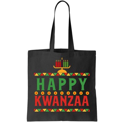 Merry happy kwanzaa christmas African American holiday Tote Bag