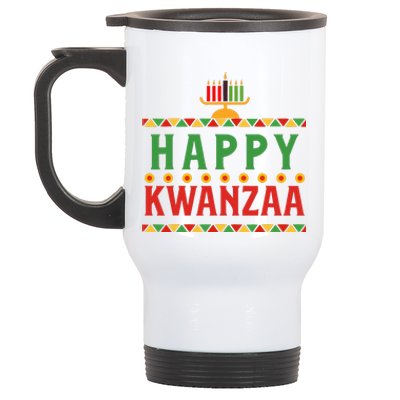 Merry happy kwanzaa christmas African American holiday Stainless Steel Travel Mug