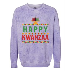 Merry Happy Kwanzaa Christmas African American Holiday Colorblast Crewneck Sweatshirt