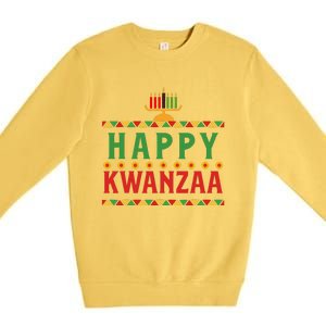 Merry Happy Kwanzaa Christmas African American Holiday Premium Crewneck Sweatshirt