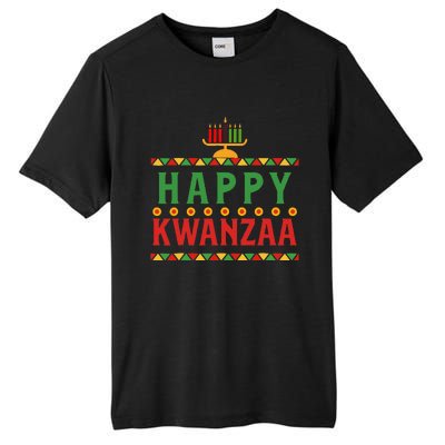 Merry Happy Kwanzaa Christmas African American Holiday Tall Fusion ChromaSoft Performance T-Shirt