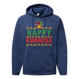 Merry Happy Kwanzaa Christmas African American Holiday Performance Fleece Hoodie