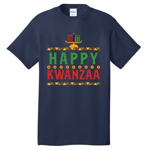 Merry Happy Kwanzaa Christmas African American Holiday Tall T-Shirt