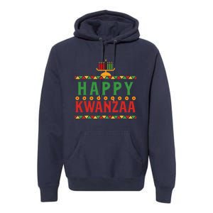 Merry Happy Kwanzaa Christmas African American Holiday Premium Hoodie