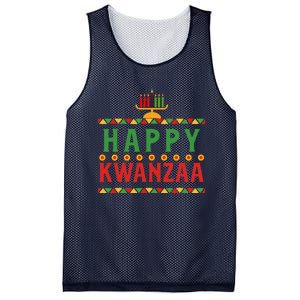 Merry Happy Kwanzaa Christmas African American Holiday Mesh Reversible Basketball Jersey Tank