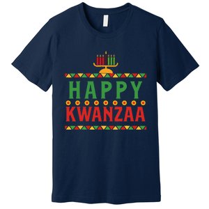 Merry Happy Kwanzaa Christmas African American Holiday Premium T-Shirt