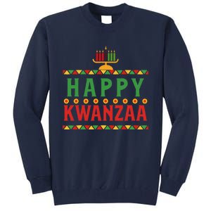 Merry Happy Kwanzaa Christmas African American Holiday Tall Sweatshirt