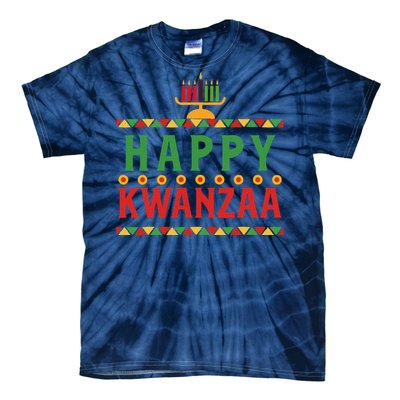 Merry Happy Kwanzaa Christmas African American Holiday Tie-Dye T-Shirt