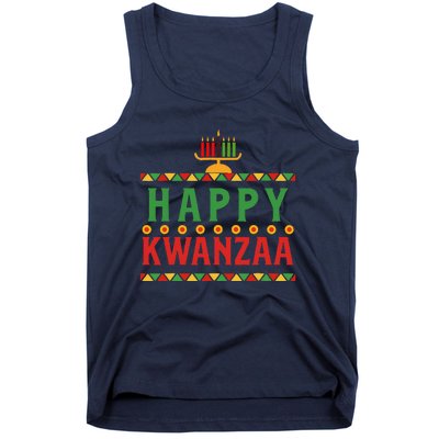 Merry Happy Kwanzaa Christmas African American Holiday Tank Top