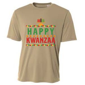 Merry Happy Kwanzaa Christmas African American Holiday Cooling Performance Crew T-Shirt