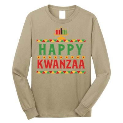 Merry Happy Kwanzaa Christmas African American Holiday Long Sleeve Shirt