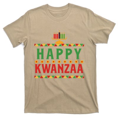 Merry Happy Kwanzaa Christmas African American Holiday T-Shirt