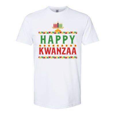 Merry Happy Kwanzaa Christmas African American Holiday Softstyle CVC T-Shirt