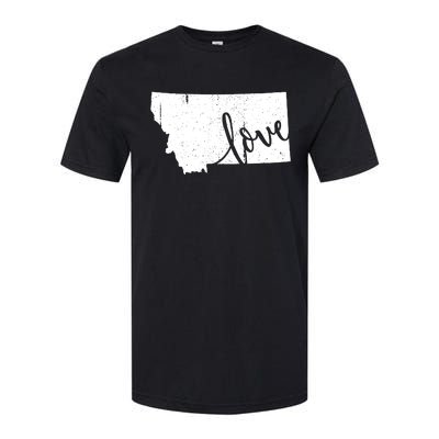 Montana Home Love Vintage State Map Outline Softstyle CVC T-Shirt