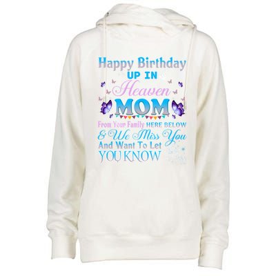 Memorial Honoring Lost Mom Remembrance Sympathy Missing Mom Gift Womens Funnel Neck Pullover Hood