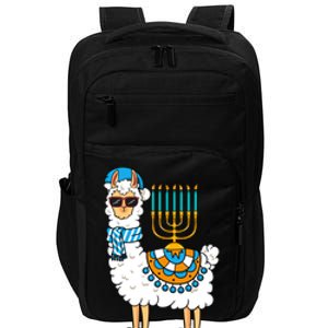 Menorah Hanukkah Llama Cute Alpaca Chanukah Impact Tech Backpack