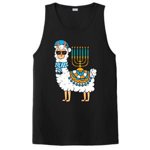 Menorah Hanukkah Llama Cute Alpaca Chanukah PosiCharge Competitor Tank