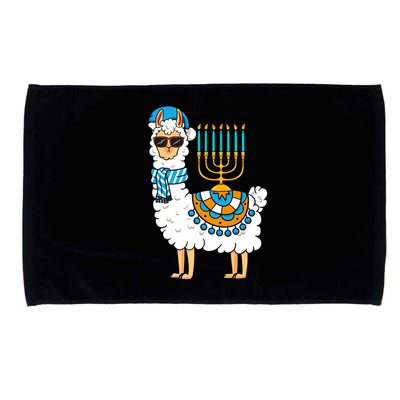 Menorah Hanukkah Llama Cute Alpaca Chanukah Microfiber Hand Towel