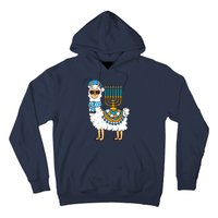 Menorah Hanukkah Llama Cute Alpaca Chanukah Hoodie