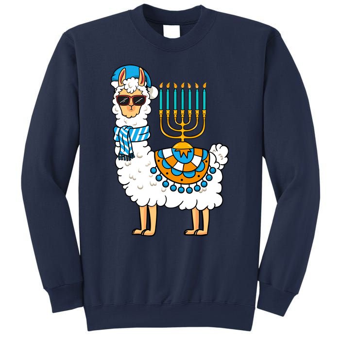 Menorah Hanukkah Llama Cute Alpaca Chanukah Sweatshirt