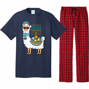 Menorah Hanukkah Llama Cute Alpaca Chanukah Pajama Set