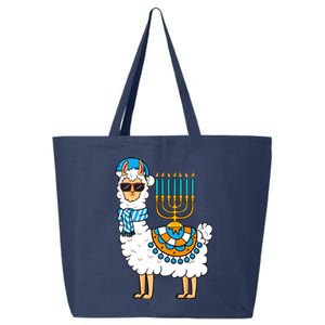 Menorah Hanukkah Llama Cute Alpaca Chanukah 25L Jumbo Tote