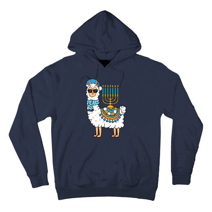 Menorah Hanukkah Llama Cute Alpaca Chanukah Tall Hoodie