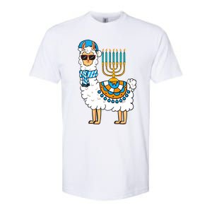 Menorah Hanukkah Llama Cute Alpaca Chanukah Softstyle CVC T-Shirt